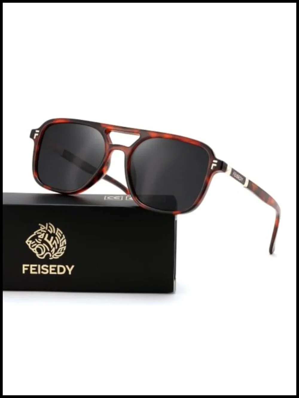 Retro Square Aviator Sunglasses UV400 Polarized TAC Lenses